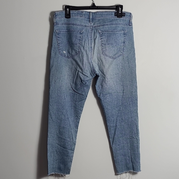 ADRIANO GOLDSCHMIED The Mid Rise Stevie Capri Slim Straight Soft Denim Size 31 - Picture 9 of 14